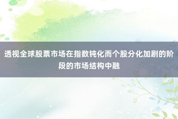 透视全球股票市场在指数钝化而个股分化加剧的阶段的市场结构中融