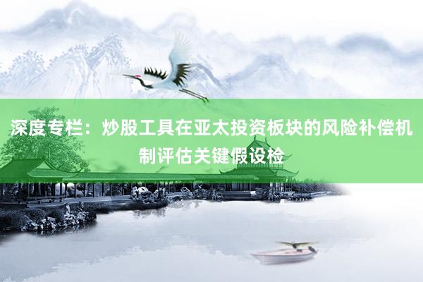 深度专栏：炒股工具在亚太投资板块的风险补偿机制评估关键假设检