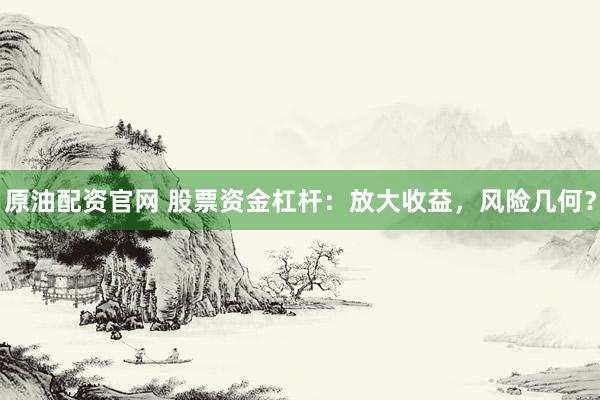 原油配资官网 股票资金杠杆：放大收益，风险几何？